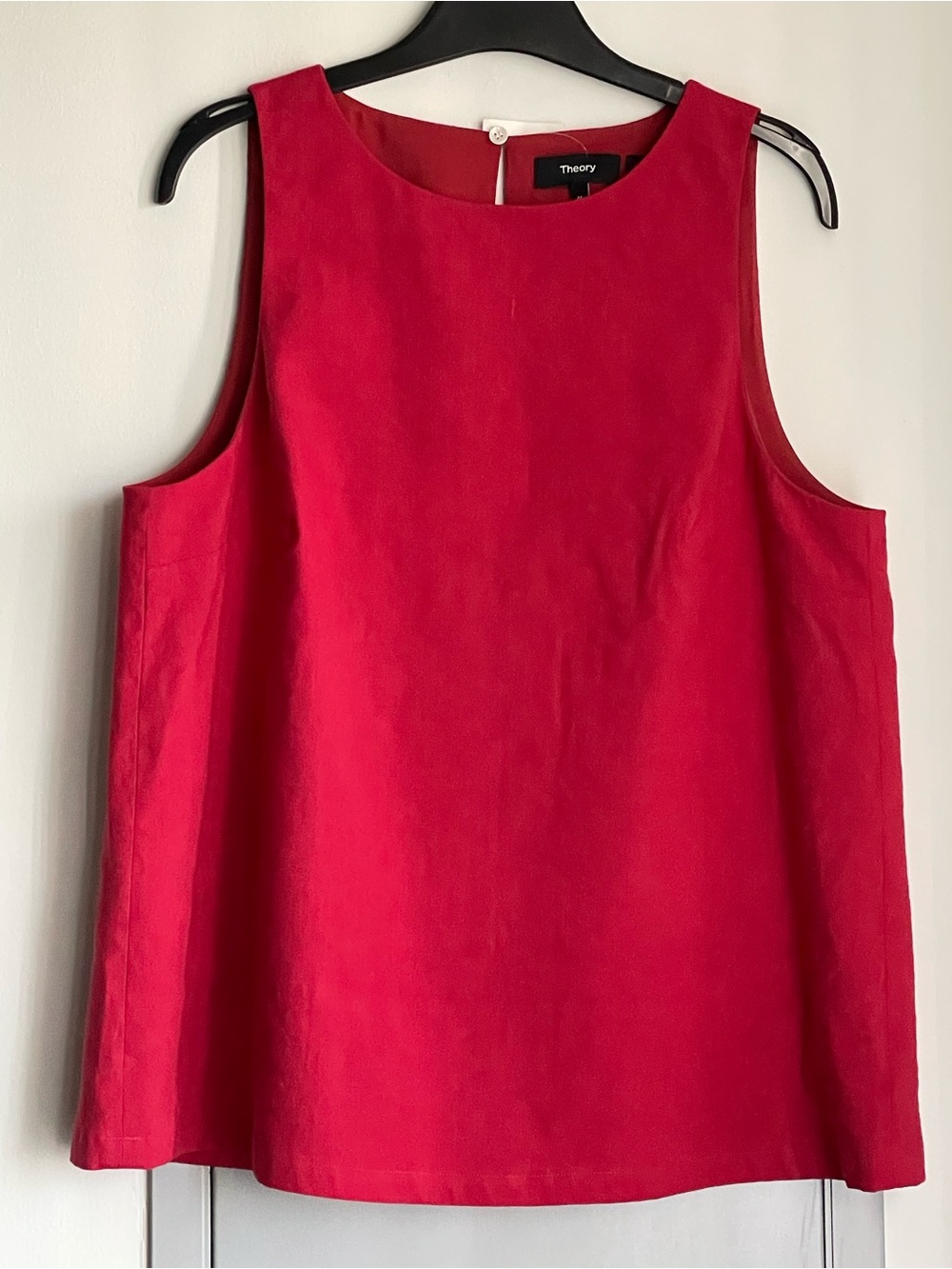 NWT THEORY Racernk Shell Sleeveless Red Top